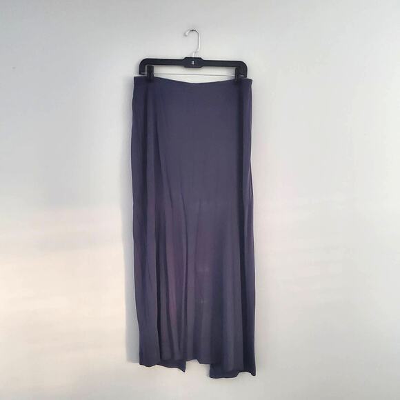 Express Women's Lightweight Blue Straight Maxi Skirt L - Picture 1 of 6